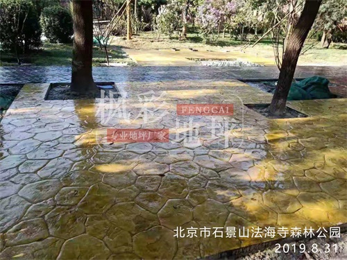 北京石景山景区压模混凝土地坪施工案例