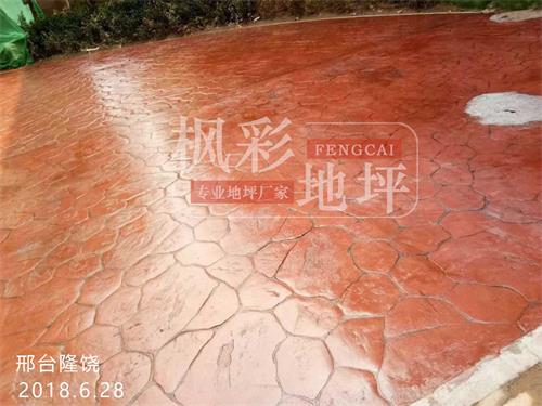 河北邢台小区彩色压模混凝土路面施工项目图片